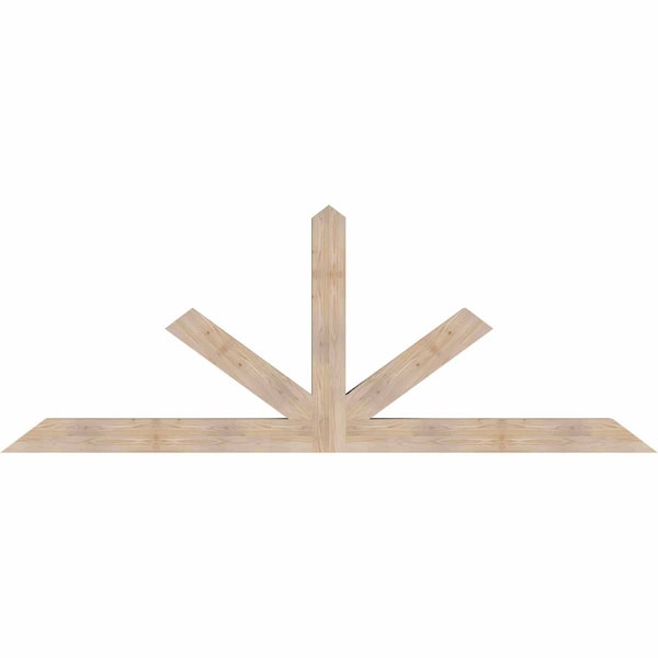 Ekena Millwork Saratoga Smooth Timber Gable Bracket, Douglas Fir, 108"W x 40"H x 5 1/2"D x 5 1/2"F, 9/12 Pitch GBW108X40X0606SAR00SDF - main